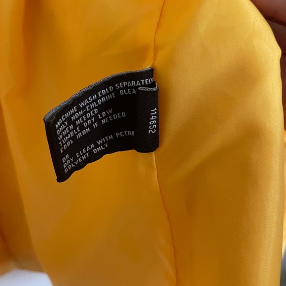 London Fog XL Bright Yellow Double Breasted Trench Raincoat - Picture 5 of 7